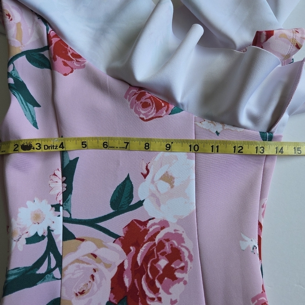 Floral Off-Shoulder Guess Pink Dress - Picture 5 of 9